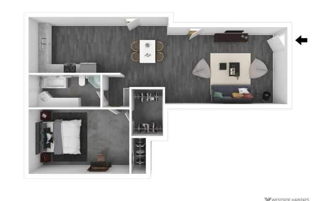 1 bed, 1 bath, 625 sqft, $2,948, Unit 310