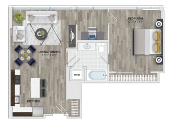 1 bed, 1 bath, 747 sqft, $2,360