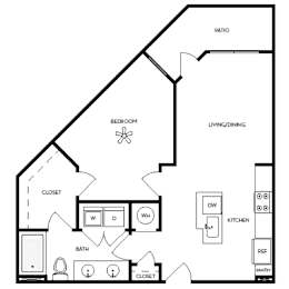 1 bed, 1 bath, 799 sqft, $1,854