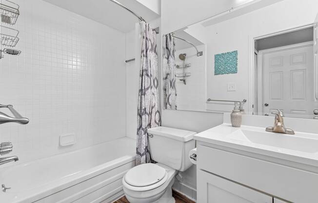 a bathroom with a white sink and toilet next to a bathtub