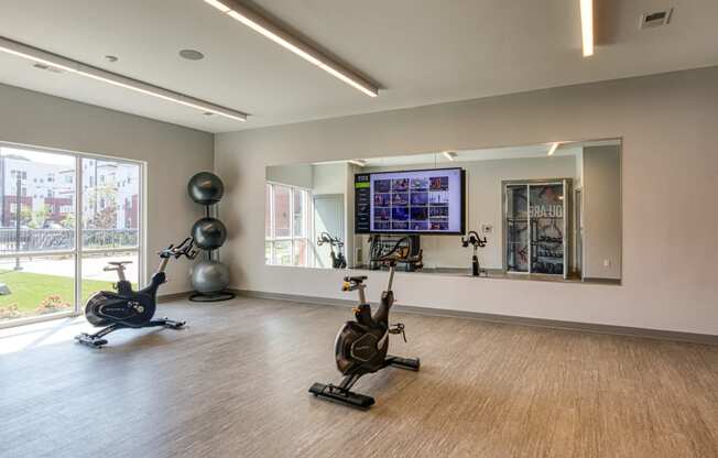 Fitness cycles at luxury apartments in Hampton VA