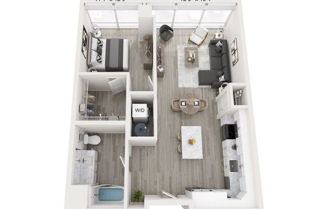 1 bed, 1 bath, 744 sqft, $1,660, Unit 310