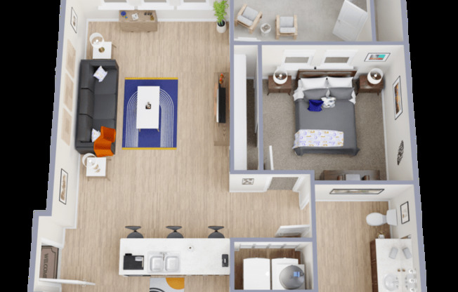 1 bed, 1 bath, 758 sqft, $1,041