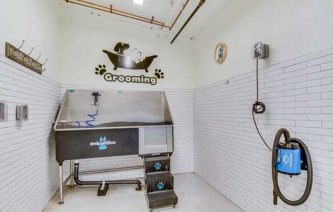 Pet Wash and Grooming Station at The Whittaker, Seattle, Washington