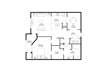 1 bed, 1 bath, 930 sqft, $1,770