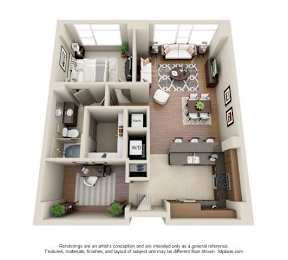 1 bed, 1 bath, 962 sqft, $3,670