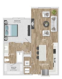 1 bed, 1 bath, 746 sqft, $1,425