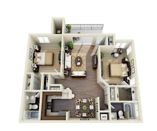 2 beds, 2 baths, 952 sqft, $3,190