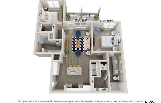 2 beds, 2 baths, 1,102 sqft, $1,591