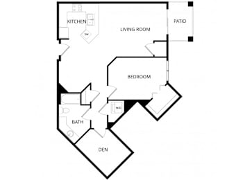 1 bed, 1 bath, 970 sqft, $1,615