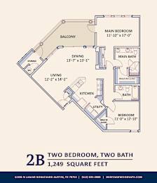 2 beds, 2 baths, 1,249 sqft, $2,035