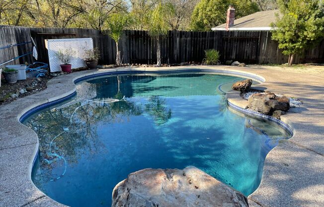 NICE UPDATED SINGLE STORY HOUSE WITH A POOL ON LARGE LOT IN E.ROSEVILLE!