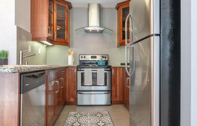 Upscale Stainless Steel Appliances at Towne at Glendale, Glendale, California