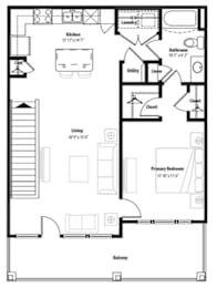 1 bed, 1 bath, 857 sqft, $1,813