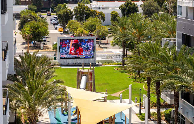 Pool Area Aerial View at Elements Apartments*, California