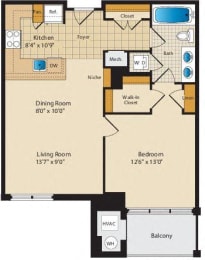 1 bed, 1 bath, 785 sqft, $2,840