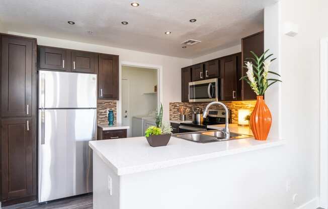 kitchen with countner space