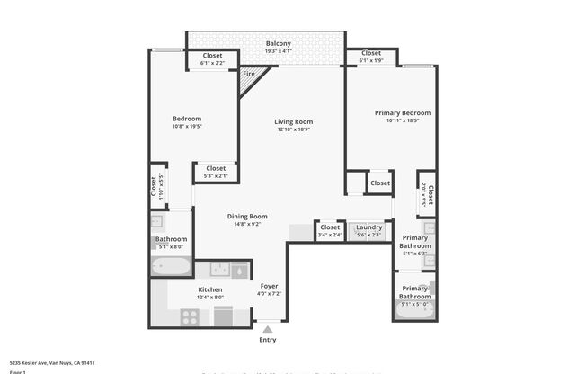 2 beds, 2 baths, 1,200 sqft, $2,698, Unit 218