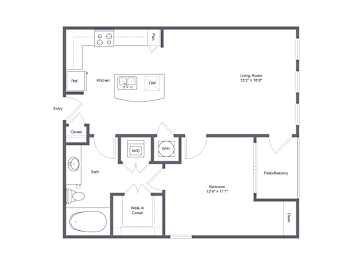 1 bed, 1 bath, 741 sqft, $1,362