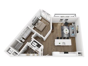 1 bed, 1 bath, 839 sqft, $1,949