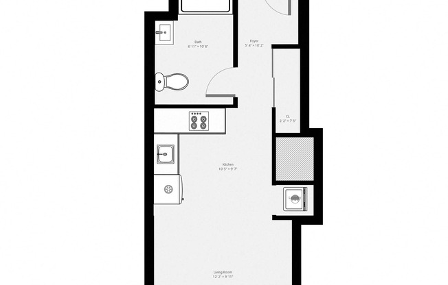 Studio, 1 bath, $2,195