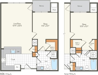 1 bed, 1 bath, 795 sqft, $2,134
