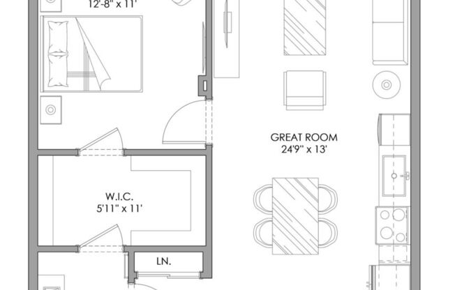 1 bed, 1 bath, 750 sqft, $2,394