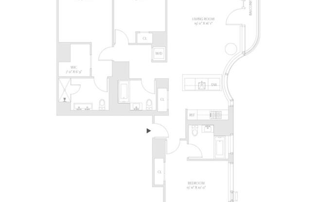 3 beds, 3 baths, 1,540 sqft, $14,755, Unit 25G