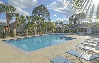 Spacious Pool Sundeck with Lounge Furniture