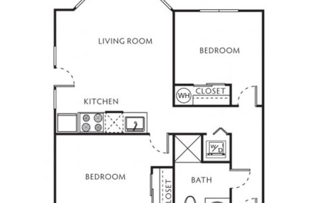 2 beds, 1 bath, 622 sqft, $1,695, Unit 312