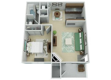 1 bed, 1 bath, 650 sqft, $1,474
