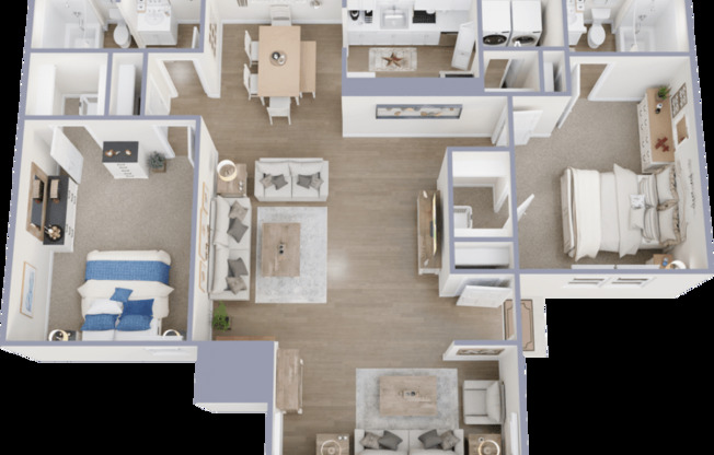 2 beds, 2 baths, 1,147 sqft, $1,495