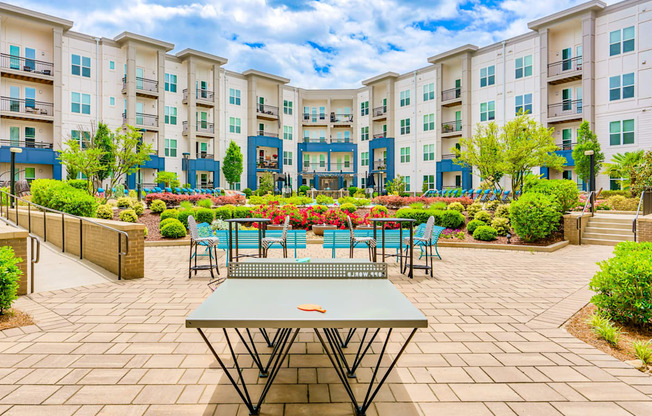 Berkshire Ballantyne apartments outdoor social gathering spaces