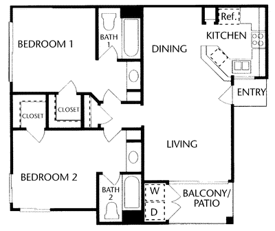 2 beds, 2 baths, 900 sqft, $2,737