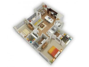2 beds, 2 baths, 1,130 sqft, $2,271
