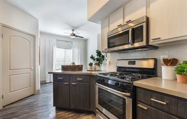 apartment kitchen with stainless steel appliances at Mirasol Apartments, Nevada, 89119