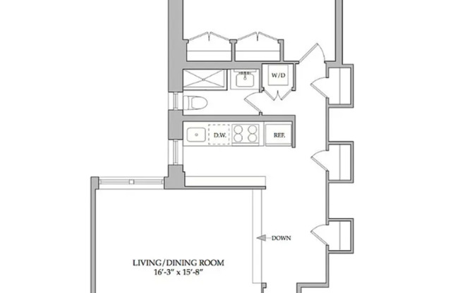 1 bed, 1 bath, 842 sqft, $5,000, Unit 1L