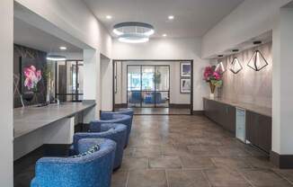 side view of the lobby