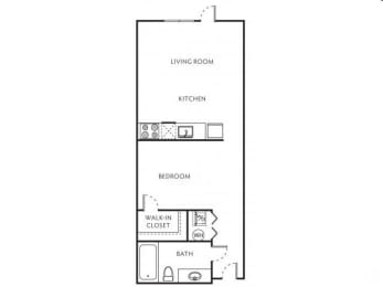 1 bed, 1 bath, 660 sqft, $1,565