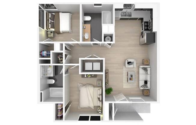 2 beds, 2 baths, 827 sqft, $1,472