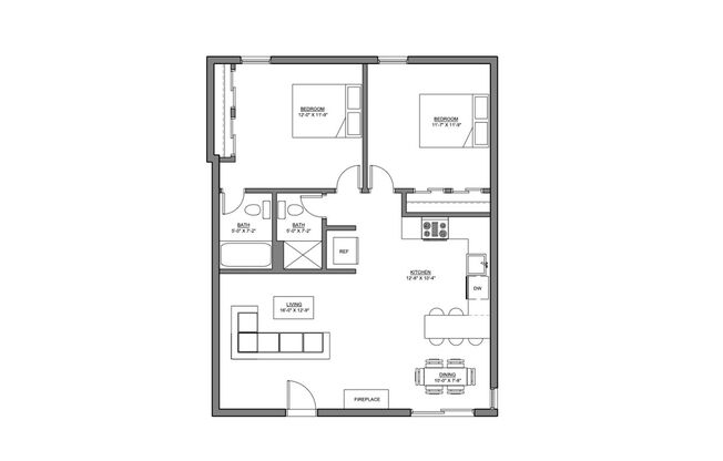 2 beds, 2 baths, 925 sqft, $2,295, Unit 501