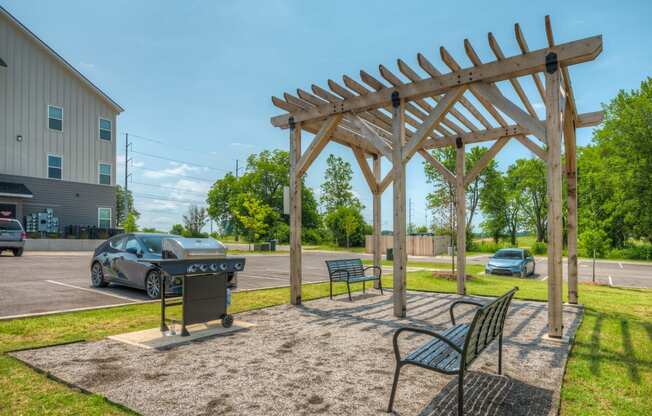 Outdoor Pergola with Grills