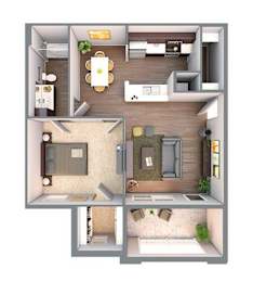 1 bed, 1 bath, 720 sqft, $990