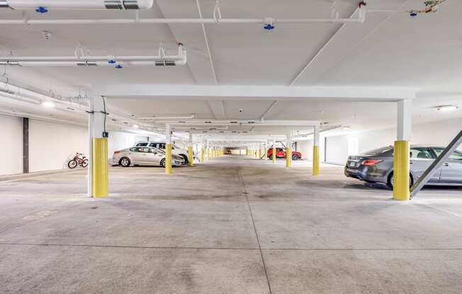 heated underground parking garage