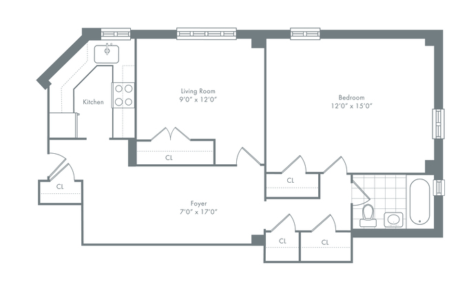 2 beds, 1 bath, 764 sqft, $4,936, Unit 1D