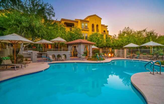 Swimming Pool with Cabanas