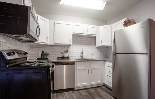 Two Bed Two Bath Kitchen at The Link at 4th Ave Apartments in Tucson Arizona