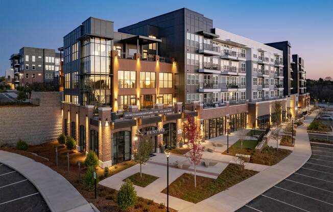 a rendering of a building with a river in front of it