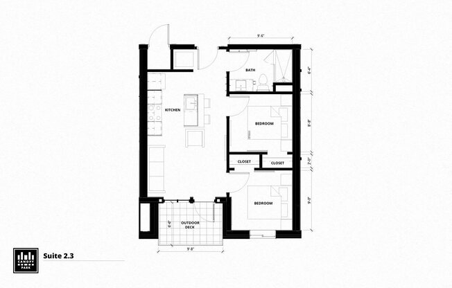 2 beds, 1 bath, 679 sqft, $1,535