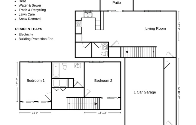 2 beds, 2 baths, 1,197 sqft, $1,475, Unit RT 7008-34